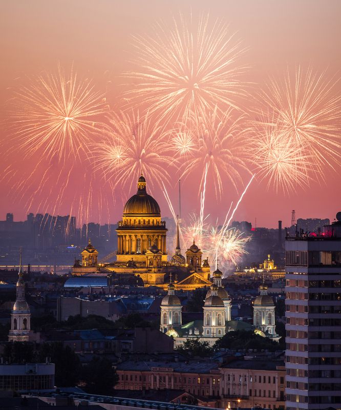 sain-petersburg, russia, fireworks,  День городаphoto preview