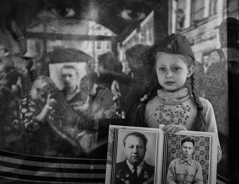 девочка, день победы, 9 мая, питер, бессмертный полк, пилотка, праздник, прадед, веснушки Спасибо ПРАдеду за Победу!photo preview