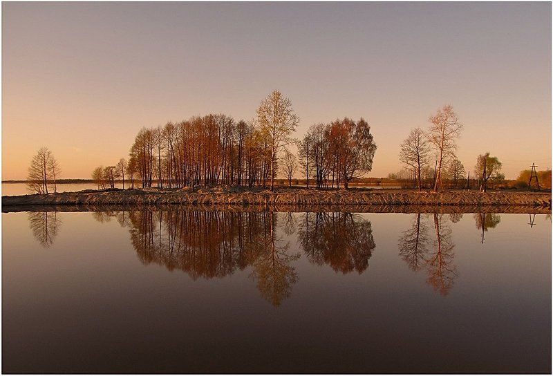 весна, природа, пейзаж, озеро Отражение... фото превью