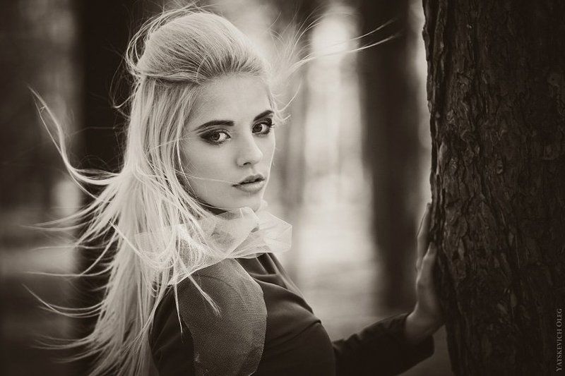 девушка, пленэр, портрет, краснодар, ч/б Дашаphoto preview
