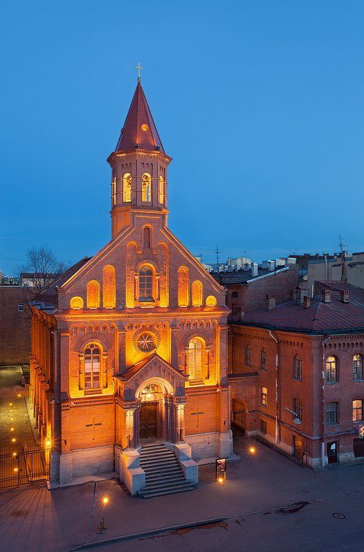 санкт-петербург, церковь, святого, апостола, иоанна, вечер, ул., декабристов, яани кирик Церковь Апостола Иоанна в Петербургеphoto preview