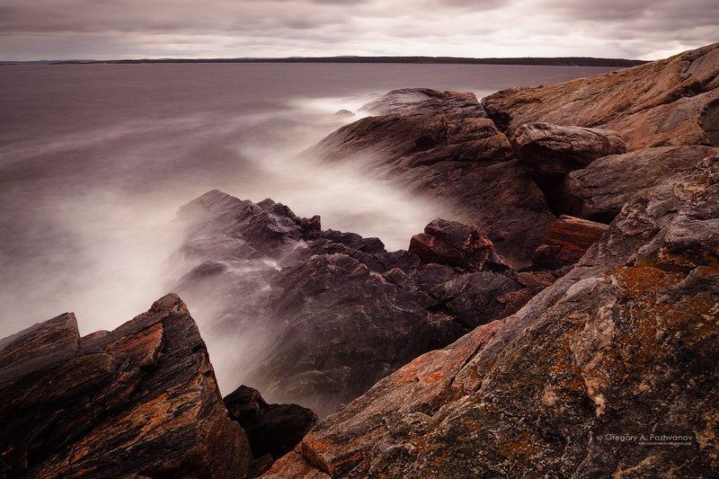 белое, море, луда, седловатая, кереть, чупа, остров, гранит, прибой, long, exposure, white, sea, rock, granit, luda, chupa, island, keret Камень | Суровое Белое мореphoto preview