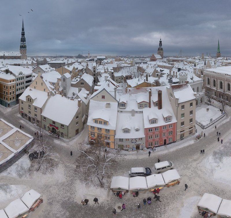 рига, латвия, домский, собор, церковь, святого, петра Рига: вид с колеса обозренияphoto preview