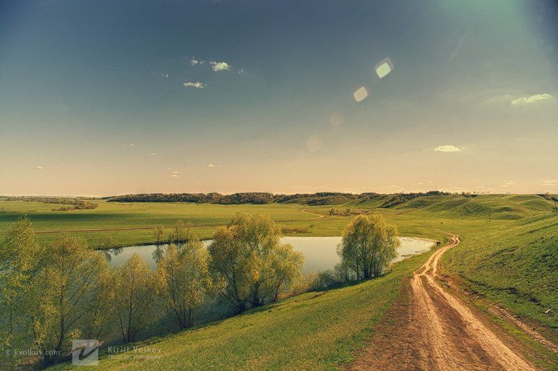 озеро, луг, поле В полденьphoto preview