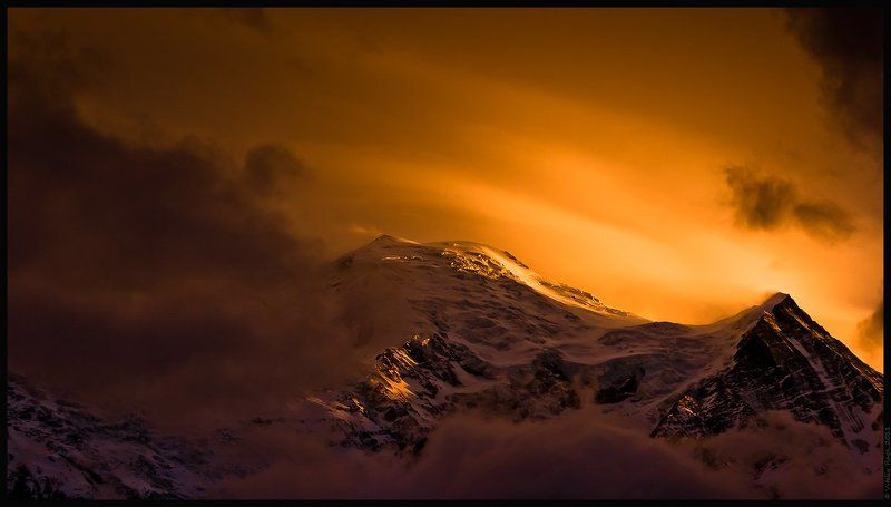 горы, франция, альпы, свобода, облака, закат, путь, выбор, монблан, лед, снег Дикая прелесть закатаphoto preview