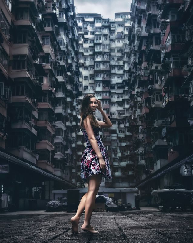 гонконг, город, девушка Берега кисельныеphoto preview