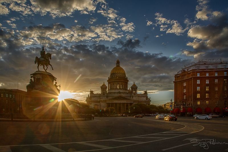 питер, санкт-петербург, спб, севернаяпальмира, закат, rekhov Закат на Исаакиевской площадиphoto preview