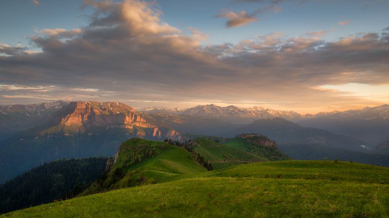 закат Закаты Чай - горыphoto preview