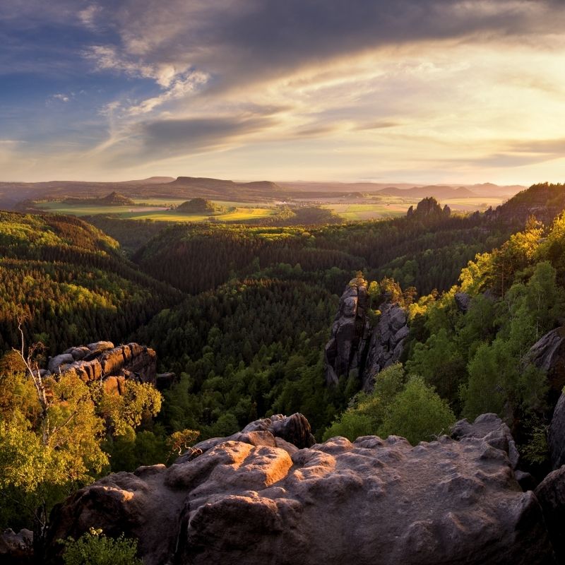 spring, saxony, saxon switzerland, landscape Saxony spring..photo preview