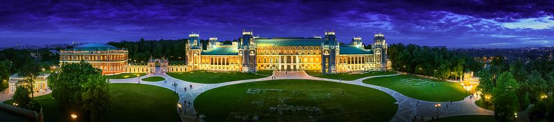 царицыно, вид сверху, аэрофотосъемка, аэросъемка, квадрокоптер, архитектура, вид сверху, дворец, парк Вечернее Царицыно. photo preview