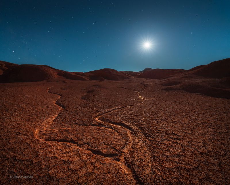 пейзаж, ночь, луна, звёзды, казахстан, киин-кериш Время луны...photo preview