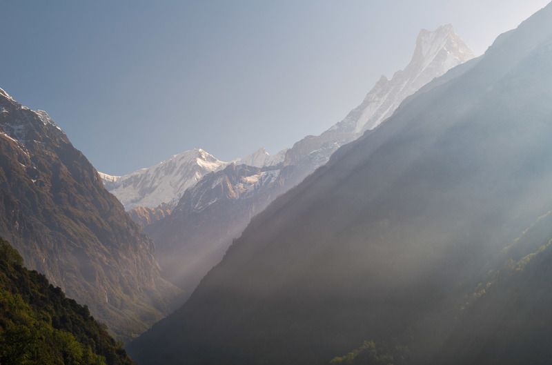 nepal, himalayas, macchapucchre, annapurna, mountains Утренний Мачапуччре, он же -  Фиштэйл.photo preview