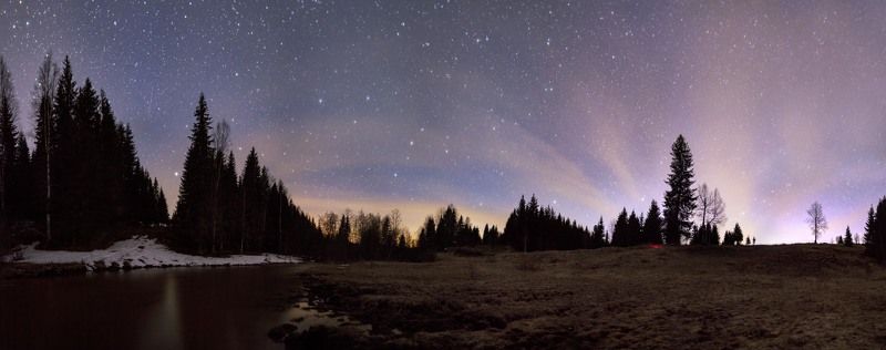 урал, пермский край, астрофото, панорама река Грязнухаphoto preview