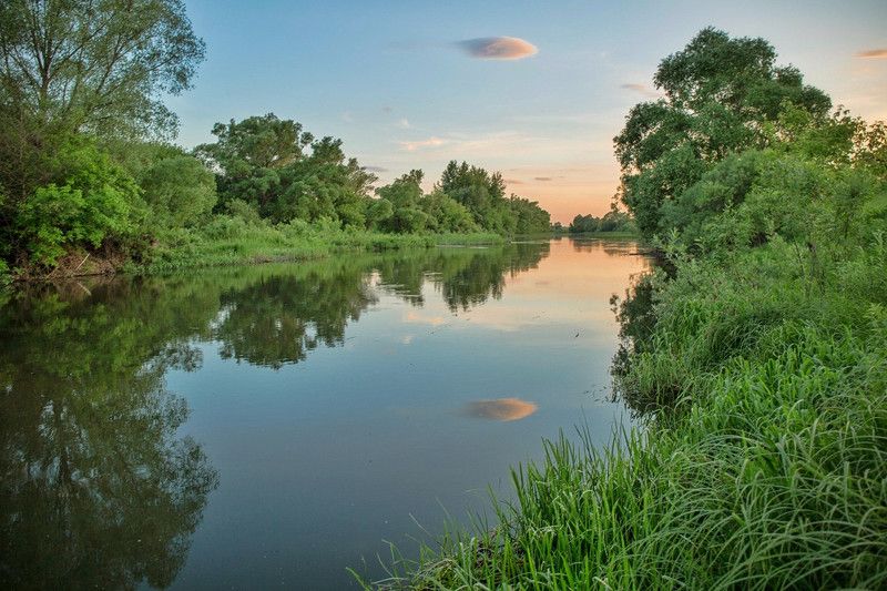 лето,пейзаж.закат,река,вечер Теплые,летние вечера....photo preview