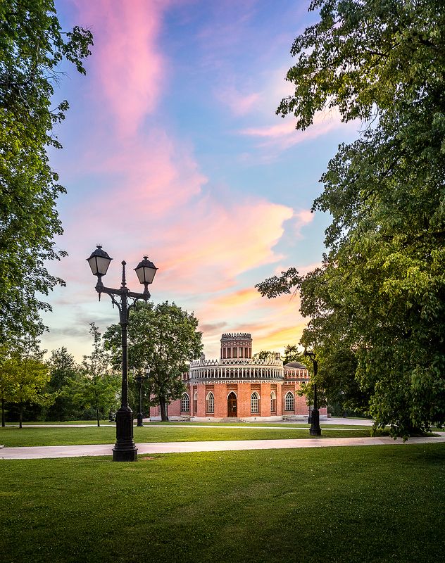 царицыно, архитектура, закат, парк, культура, пейзаж Закат в Царицыно.photo preview