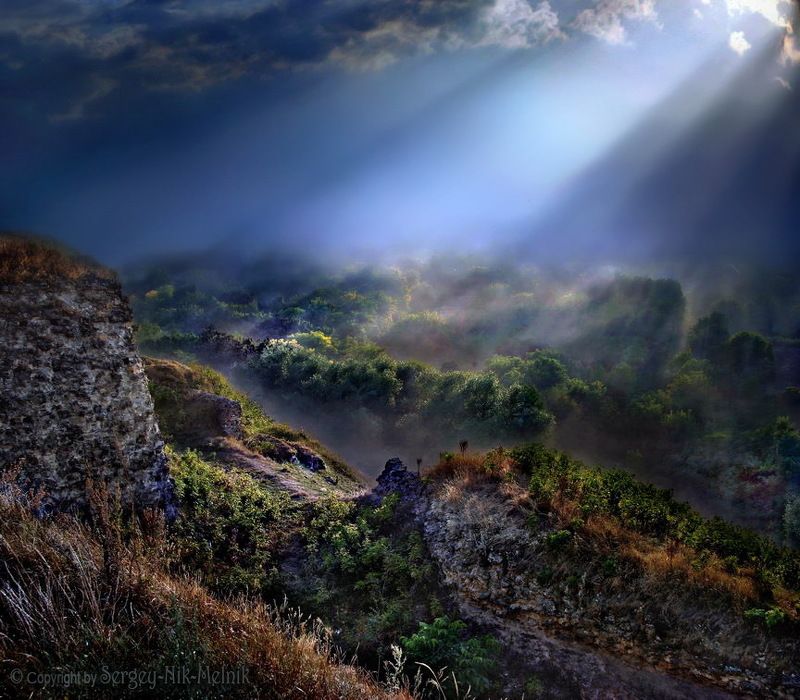 дымка,	замок, крепость,	украина, хотин Дымок над Хотинской фортециейphoto preview