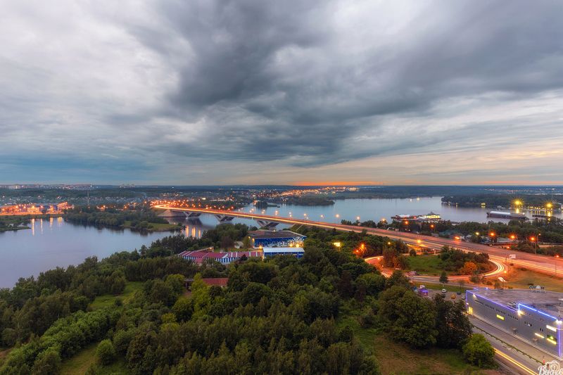 Вид на Клязьминское водохранилище и Хлебниковский мост Дмитровского шоссе. фото превью