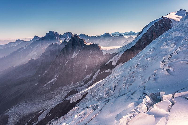 View to Aiguille du midi, Alp, Alps, Mont Blanc, summit, top, snow, mountains, trekking, trip Aiguille du Midiphoto preview