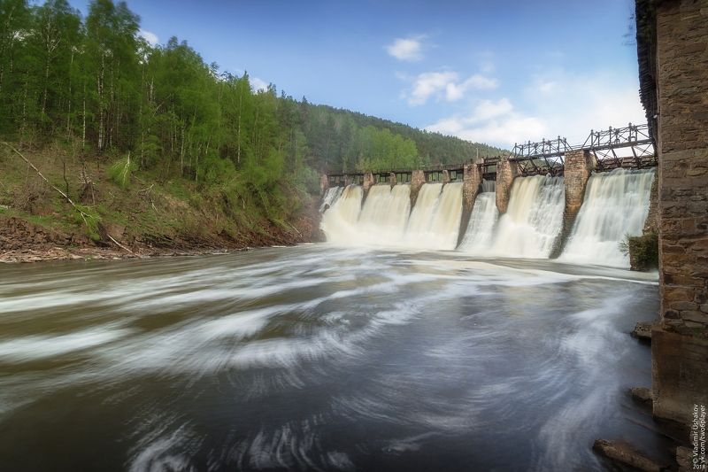 гэс, гидроэлектростанция, пороги, порожская гэс, река, большая сатка, челябинская область Порожская ГЭС фото превью