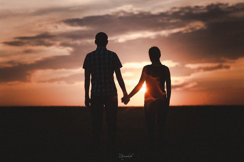 пара, фото, закат Вечностьphoto preview