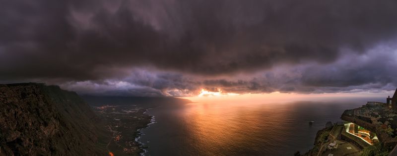 el hierro, sunset, mirador de la peña Sunset in El Hierrophoto preview