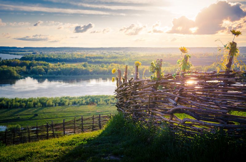россия, деревня, глубинка, природа, тобольск, абалак, landscape, village, country Плетеньphoto preview