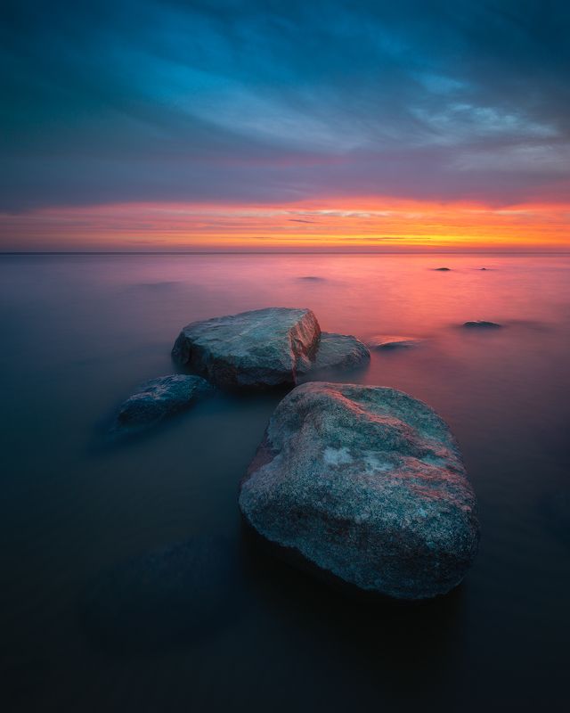закат, море, камни, цвет, латвия, рига, long, exposure, nikon Краски летаphoto preview