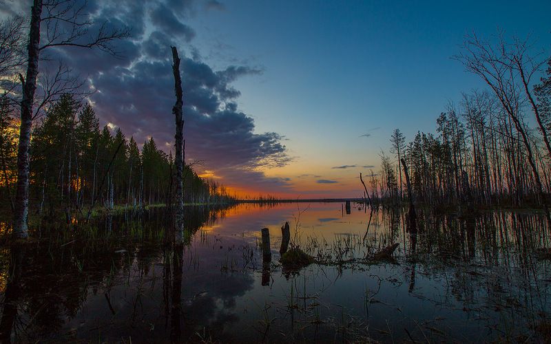 закат,природа,коми,печора Закатphoto preview