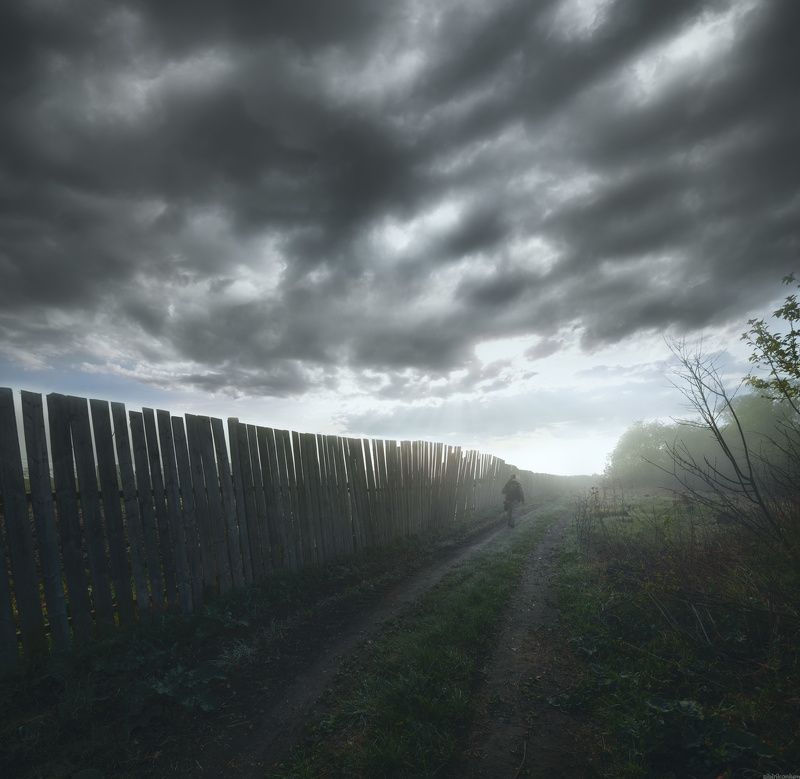 #пейзаж #мистика #фантазия #утро #природа #небо  / Там, на краю... /photo preview