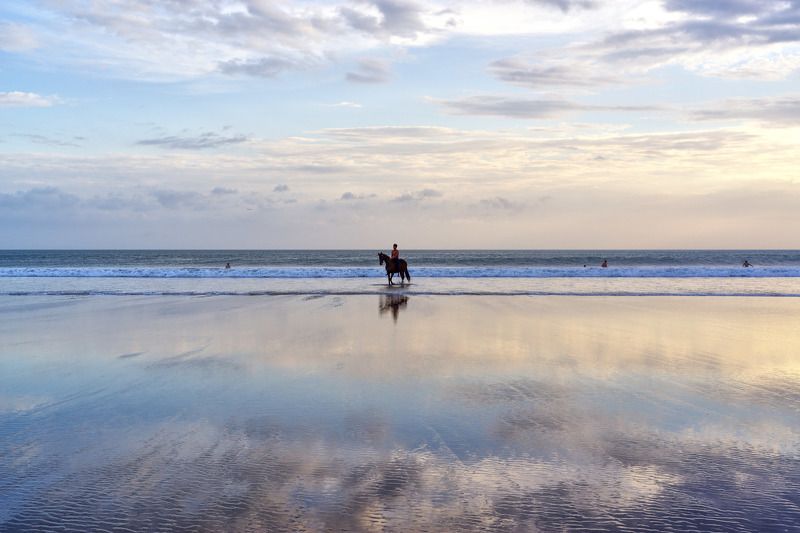 вода, море, небо, горизонт гулять по воде фото превью