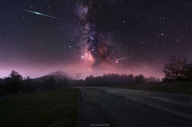 milky way , galaxy , night, landscape Сказочная ночь.photo preview
