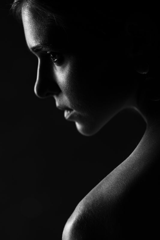 black and white, bw, portrait, woman photo preview