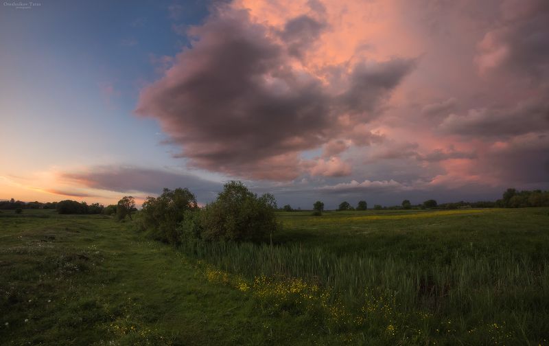 пейзаж,природа,лето,небо,закат,погода,облака,рассвет ////photo preview