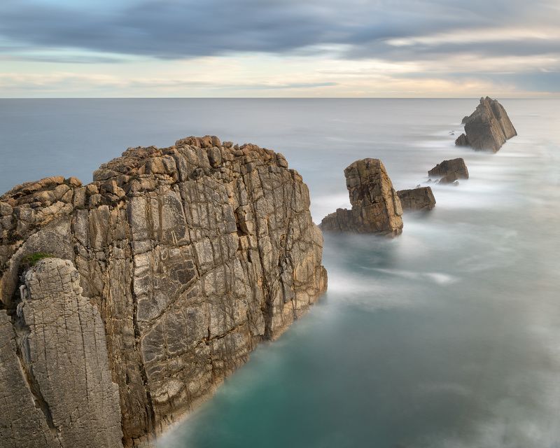 atlantic, beach, blue, cantabria, cantabrian, cliff, clouds, coast, coastline, dawn, dramatic, europe, foam, formation, fracture, geology, island, islet, landmark, landscape, liencres, limestone, magnificent, minimalism, morning, nature, ocean, overcast,  The Wallphoto preview