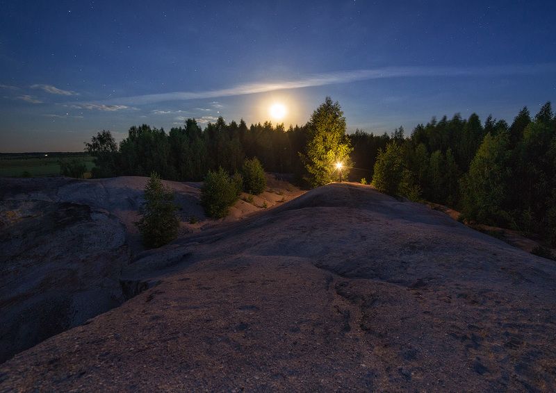 ночь, пейзаж, луна, samyang С луной на терриконеphoto preview