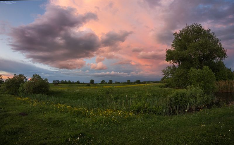пейзаж,природа,лето,небо,закат,погода,облака, ...photo preview