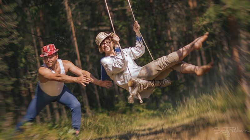 качели, улыбка, девушка На качелях..photo preview