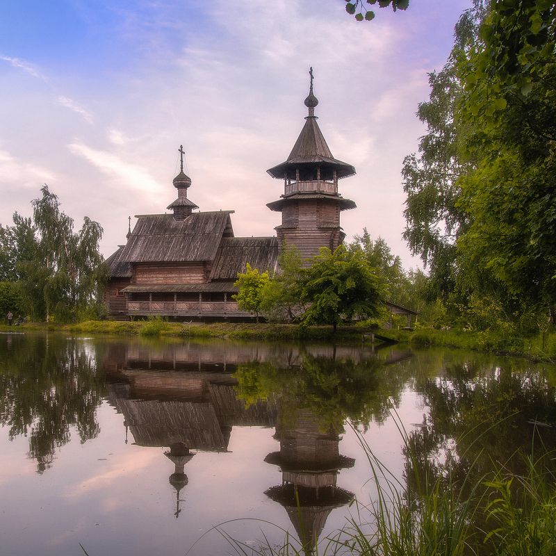 лето,храм,природа,пруд,небо,вера,православие,церквушка,россия,путешествие Церковь Благовещения Пресвятой Богородицыphoto preview