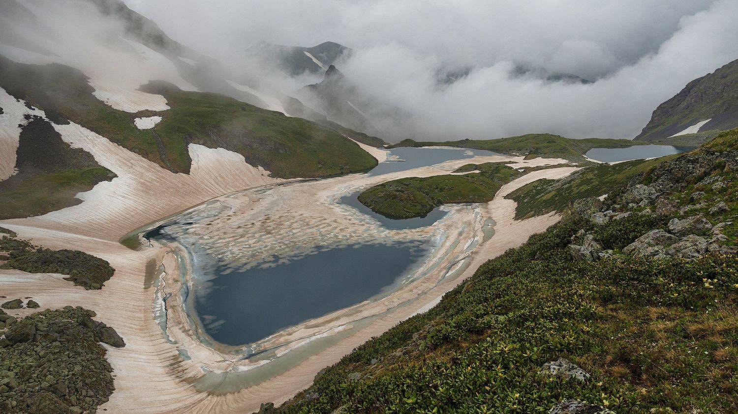 ВЕЧЕР НА ОЗЕРЕ НАДЕЖДЫ. Автор: ФЁДОР горы, кавказ, кчр, озеро, июнь, 2018, загедан, ФЁДОР