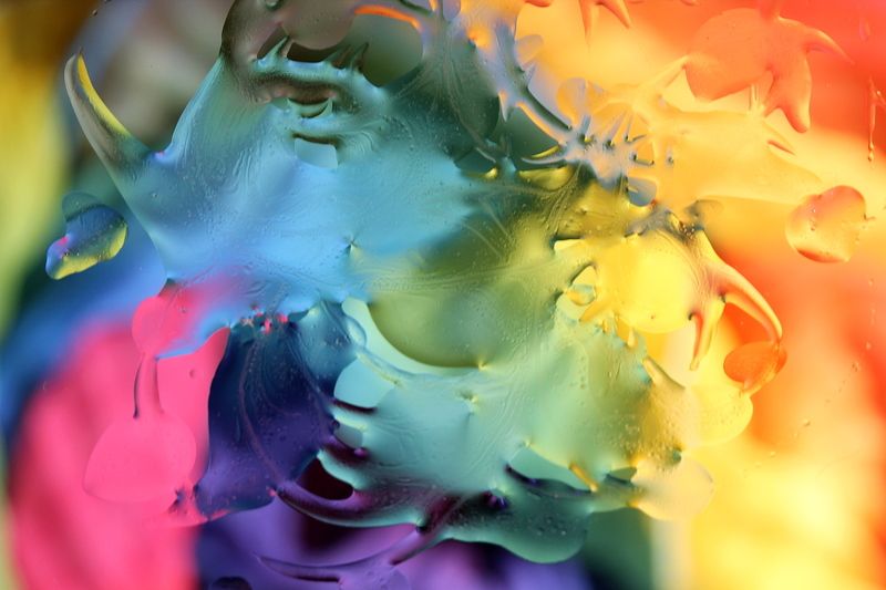 абстракция, цвет, яркий, форма, капли, вода Абстракцияphoto preview