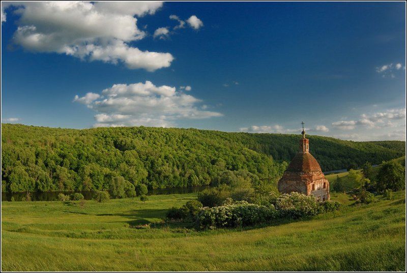 храм,река,красивая,меча, тульская,область Храм у рекиphoto preview