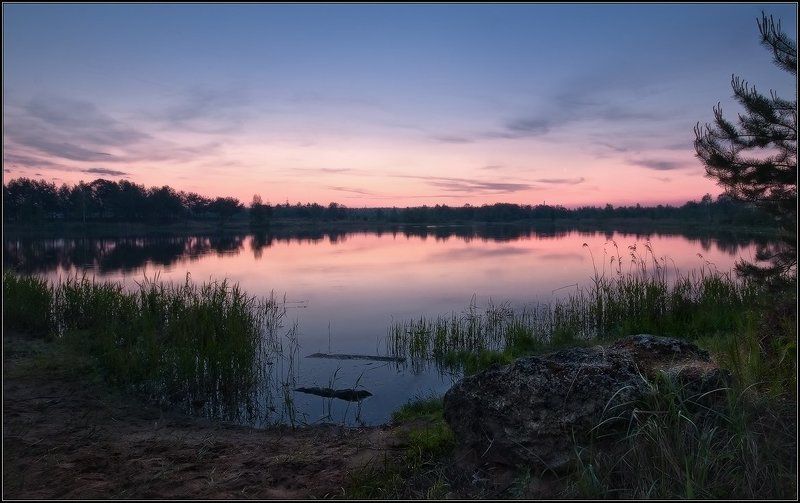 пейзаж, утро, рассвет, лес, озеро Утречко...photo preview