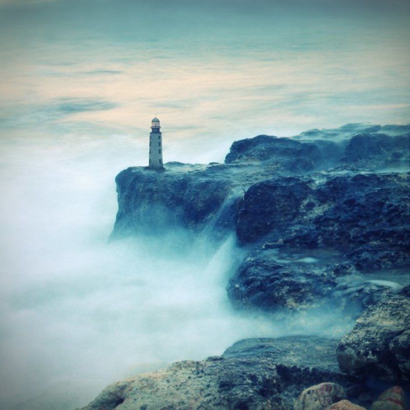 пейзаж, коллаж Маяк и Мореphoto preview