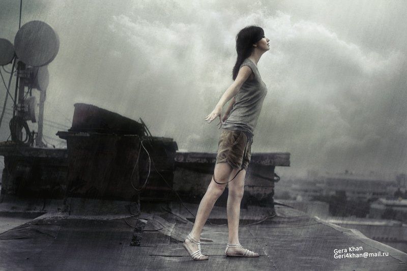 портрет, девушка, дождь, portrait, rain, girl photo preview