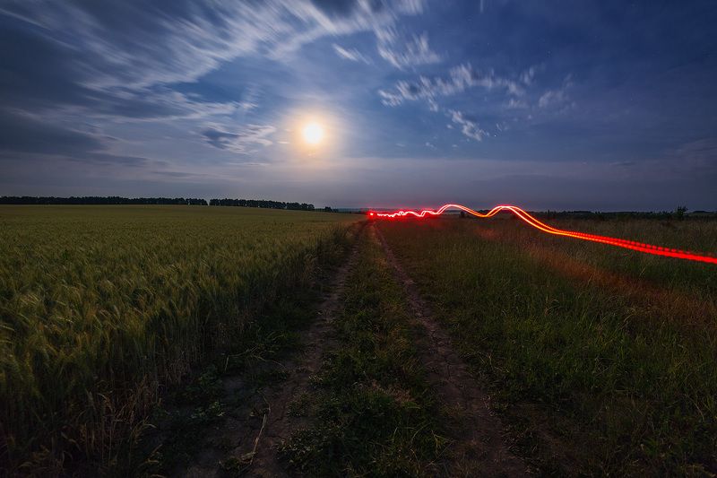 ночь, луна, samyang Траектория побега от реальностиphoto preview