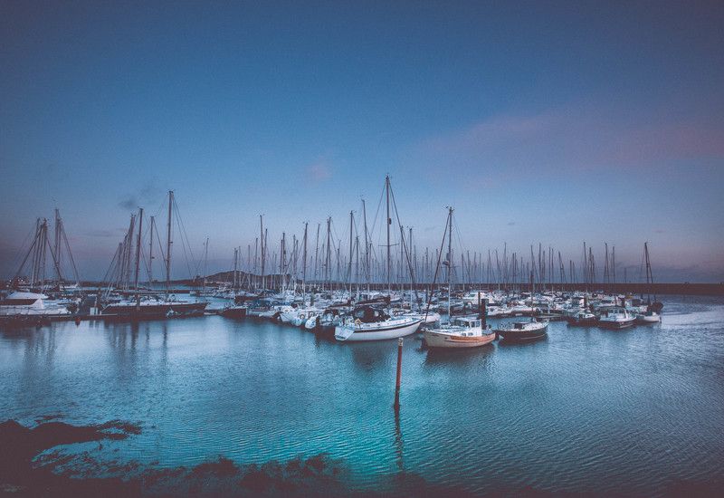 marina, sea, city, coast, water, sunrise Marinaphoto preview