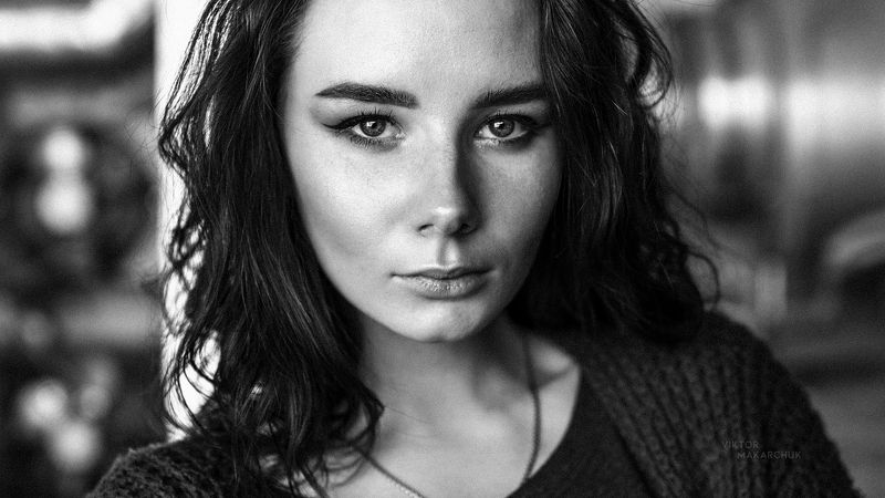 portrait, model, eyes, look, light, fashion, beauty, face, model, bw, black and white * * *photo preview