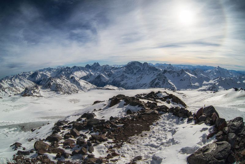 гало солнеце горы  кавказ эльбрус зима природа nature mountains solar halo sun caucasus elbrus Солнечное гало.photo preview