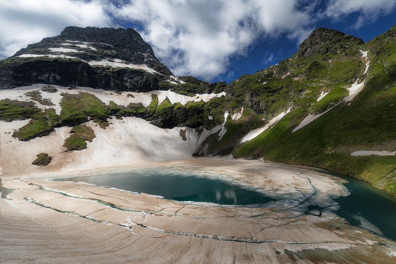 кавказ, горы, кчр, загедан, озеро, июнь, 2018 ОЗЕРЦО БЕЗ ИМЕНИ фото превью