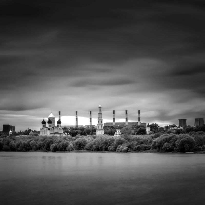 природа,пейзаж,река,лето,чернобелое,россия,небо По соседству!photo preview